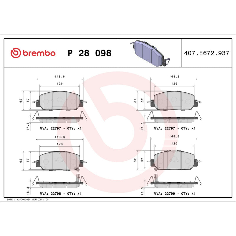 PRIME Low-Met Front Disc Brake Pad Set - P28098