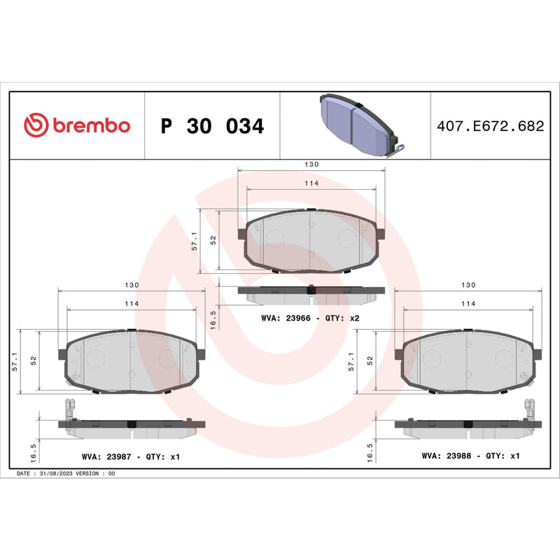 PRIME Low-Met Front Disc Brake Pad Set - P30034