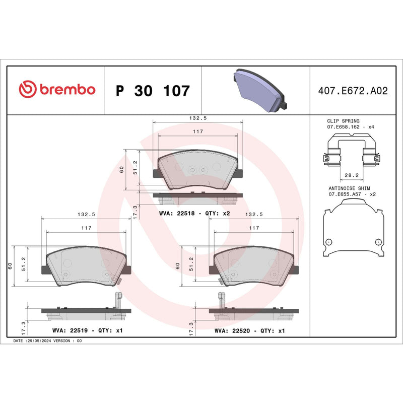 PRIME Low-Met Front Disc Brake Pad Set - P30107