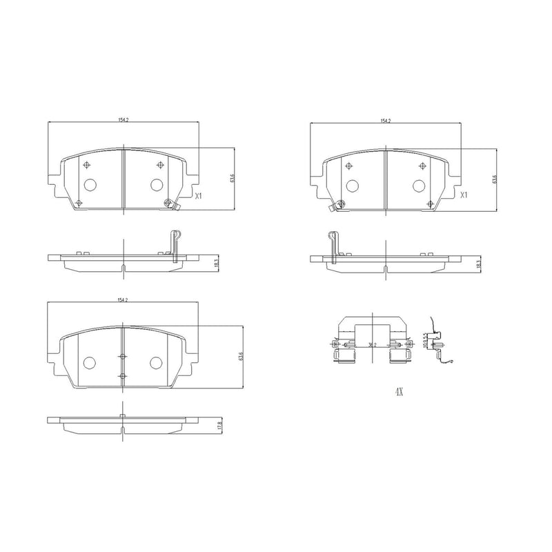 PRIME Low-Met Front Disc Brake Pad Set - P30151
