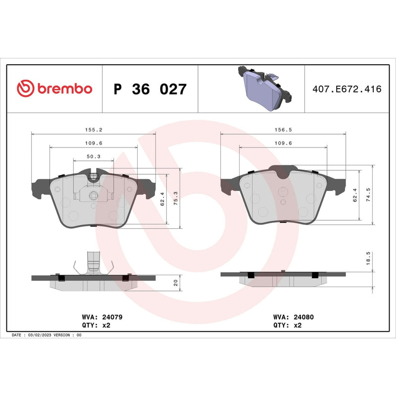 PRIME Low-Met Front Disc Brake Pad Set - P36027