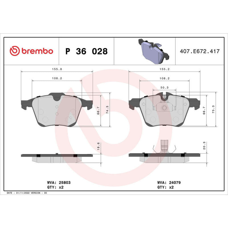 PRIME Low-Met Front Disc Brake Pad Set - P36028