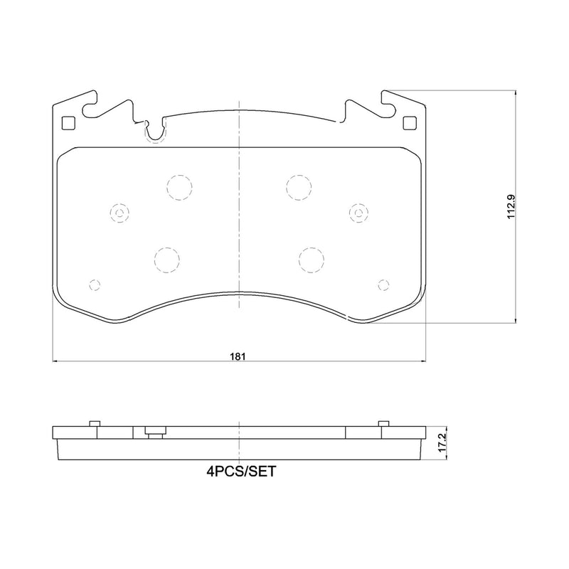 PRIME Low-Met Front Disc Brake Pad Set - P44031