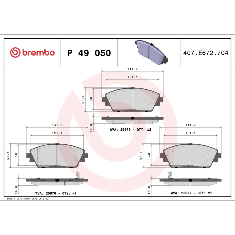 PRIME Low-Met Front Disc Brake Pad Set - P49050