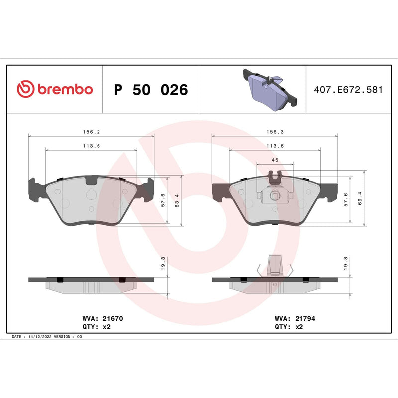 PRIME Low-Met Front Disc Brake Pad Set - P50026