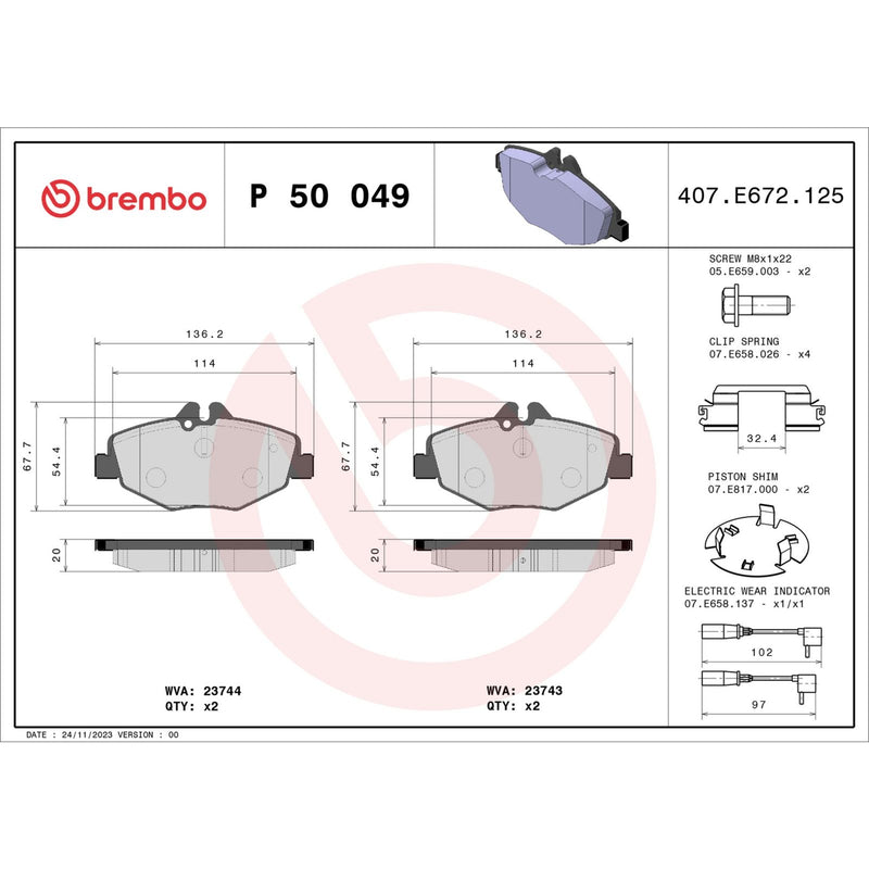 PRIME Low-Met Front Disc Brake Pad Set - P50049