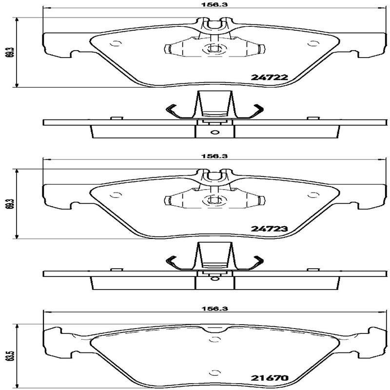 PRIME Low-Met Front Disc Brake Pad Set - P50075