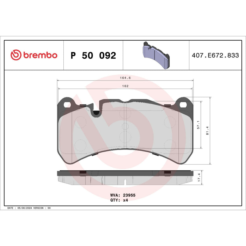 PRIME Low-Met Front Disc Brake Pad Set - P50092