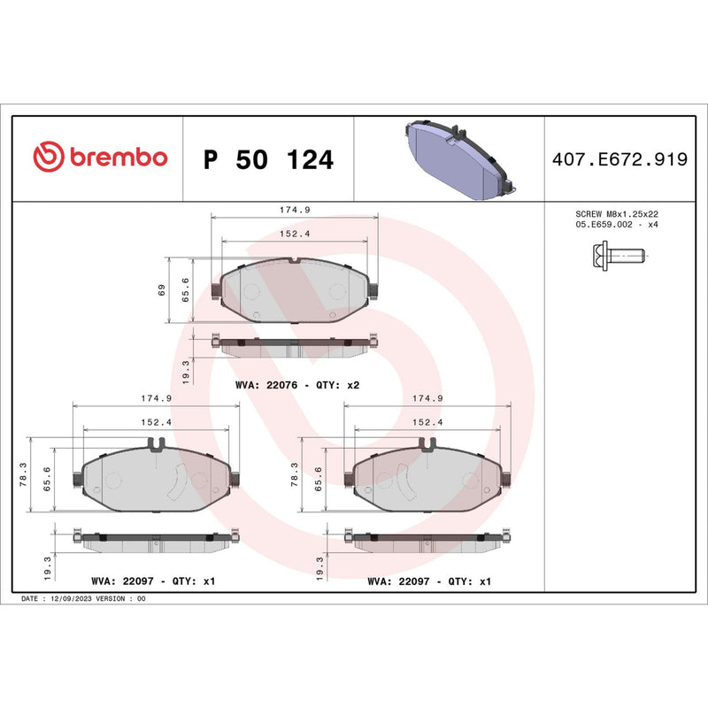 PRIME Low-Met Front Disc Brake Pad Set - P50124