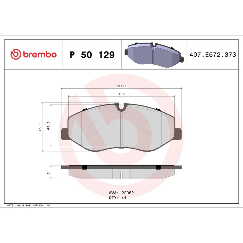 PRIME Low-Met Front Disc Brake Pad Set - P50129