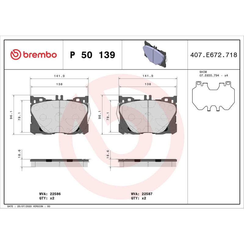 PRIME Low-Met Front Disc Brake Pad Set - P50139