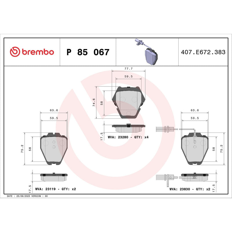 PRIME Low-Met Front Disc Brake Pad Set - P85067