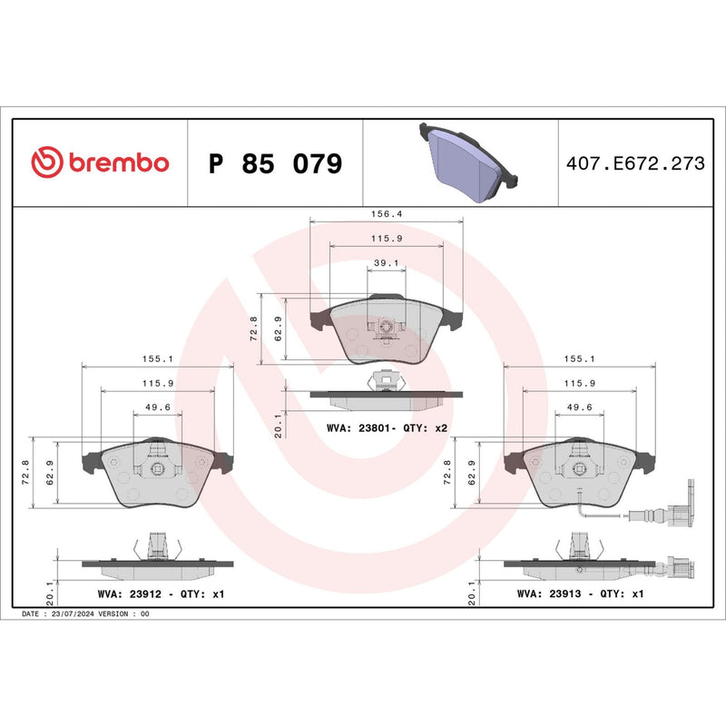 PRIME Low-Met Front Disc Brake Pad Set - P85079