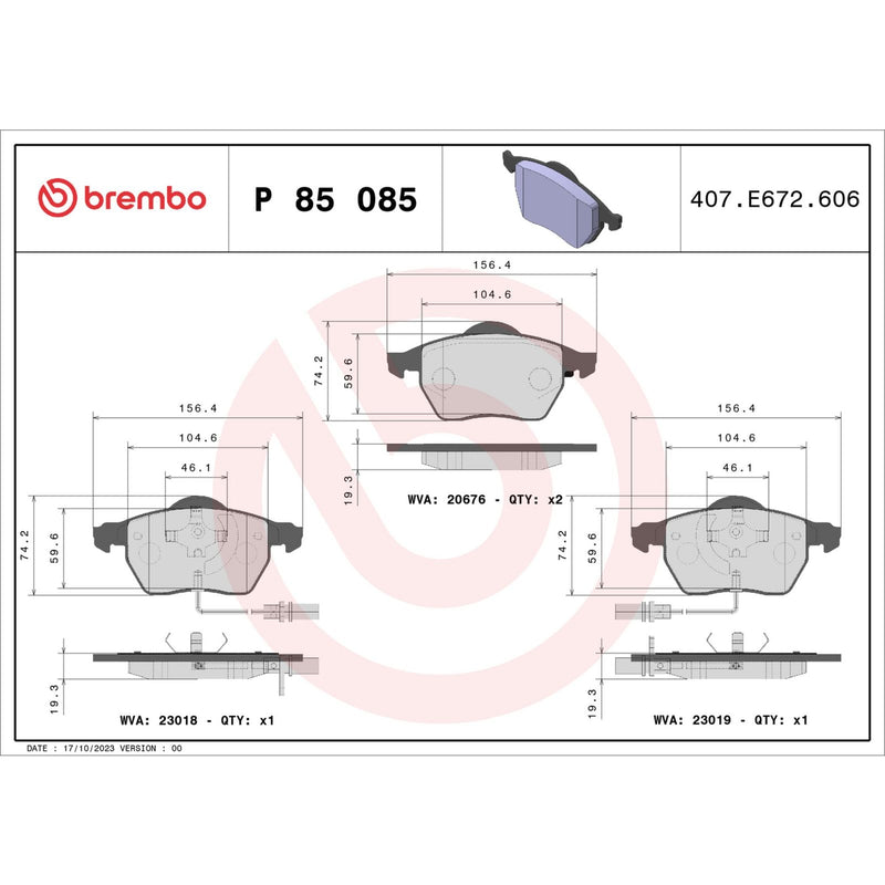PRIME Low-Met Front Disc Brake Pad Set - P85085