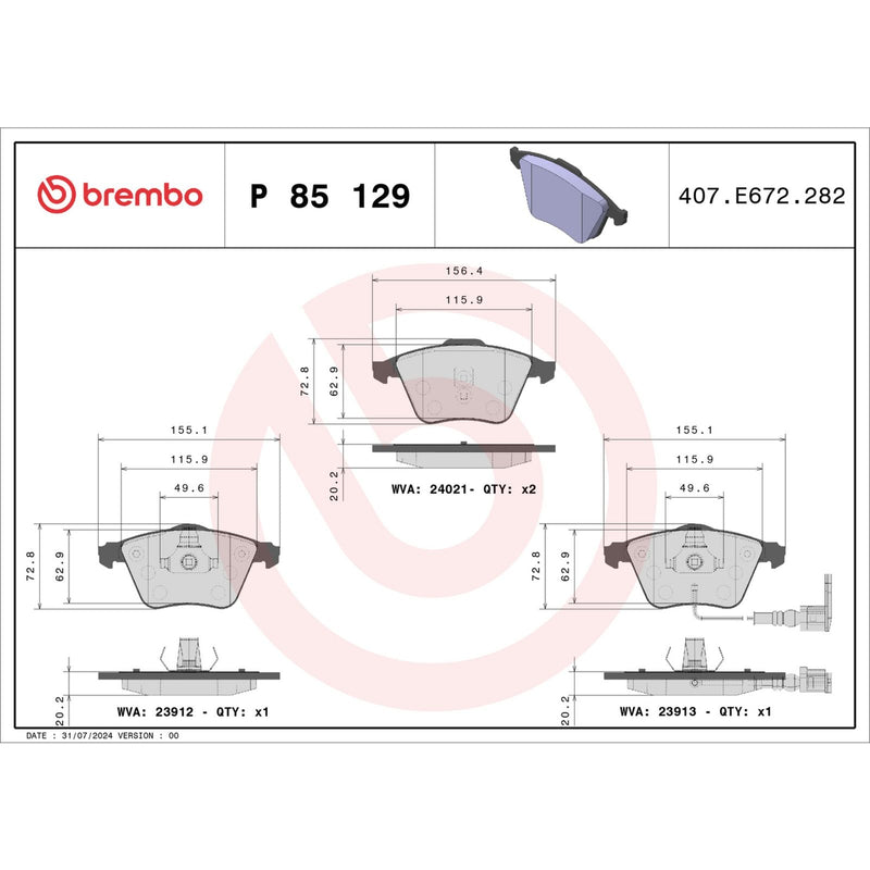 PRIME Low-Met Front Disc Brake Pad Set - P85129