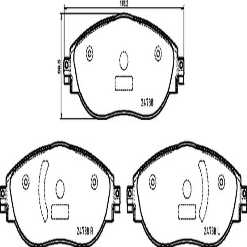 BREMBO Brake Pad Set P85166