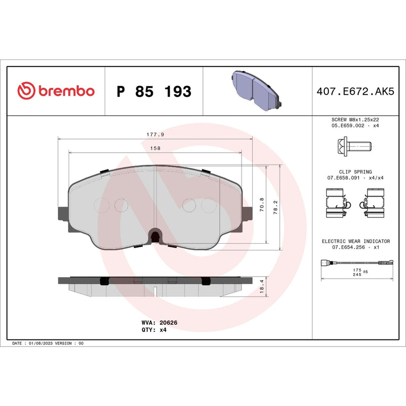 PRIME Low-Met Front Disc Brake Pad Set - P85193