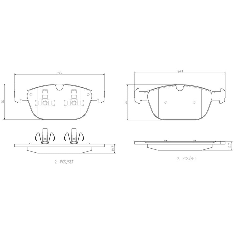 PRIME Low-Met Front Disc Brake Pad Set - P86023