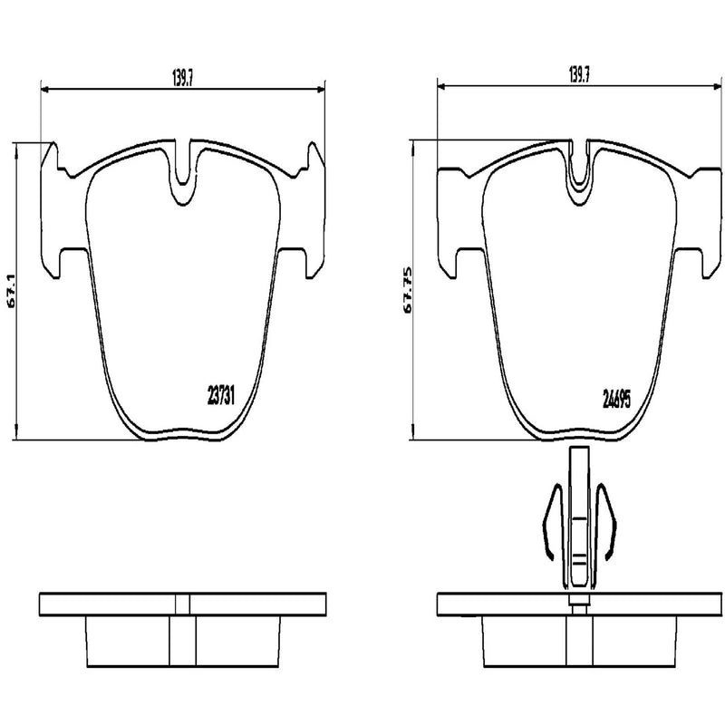 BREMBO Brake Pad Set P06053