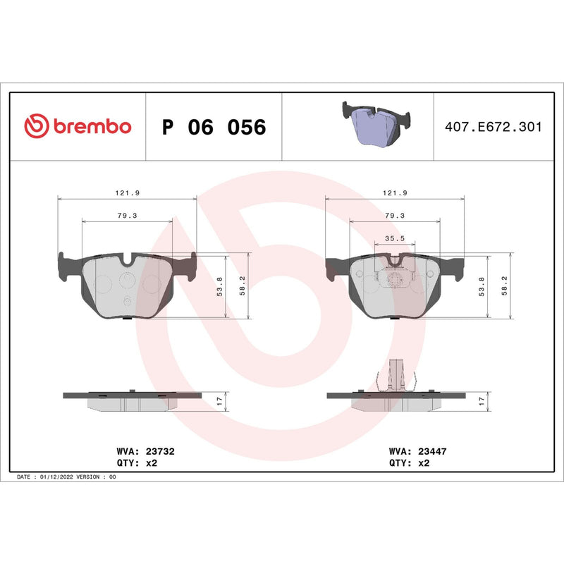 PRIME Low-Met Rear Disc Brake Pad Set - P06056