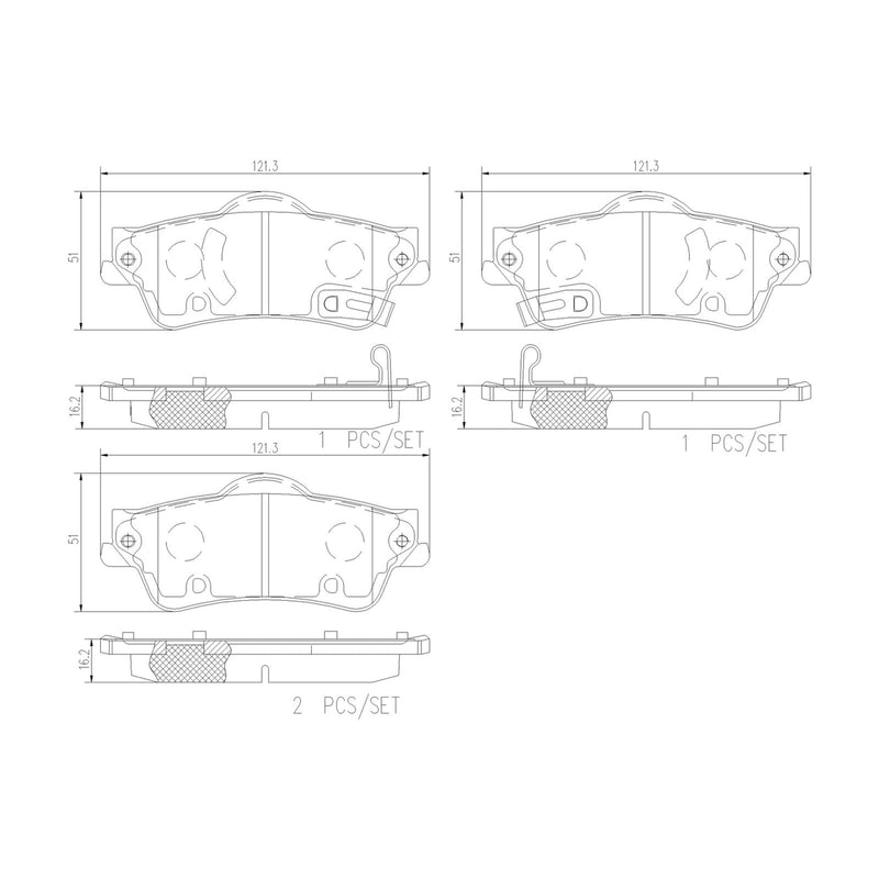PRIME Low-Met Rear Disc Brake Pad Set - P10081