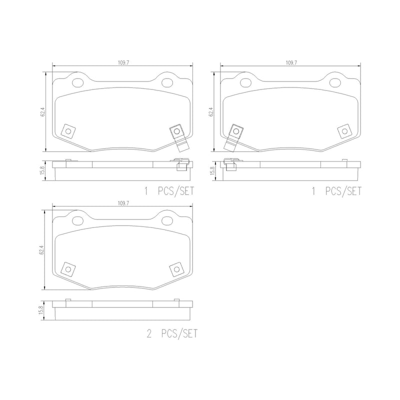 PRIME Low-Met Rear Disc Brake Pad Set - P10090
