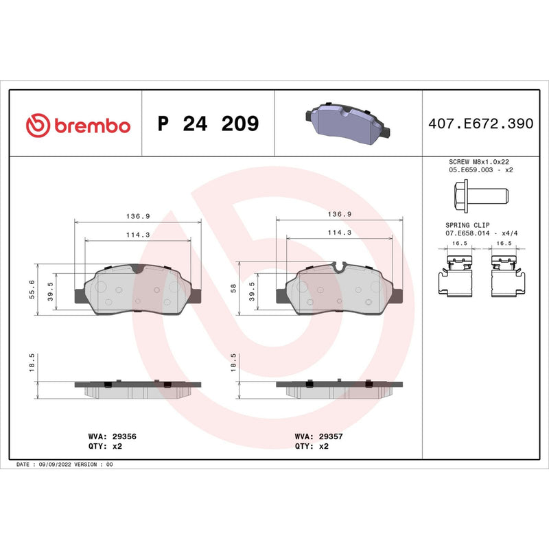 PRIME Low-Met Rear Disc Brake Pad Set - P24209