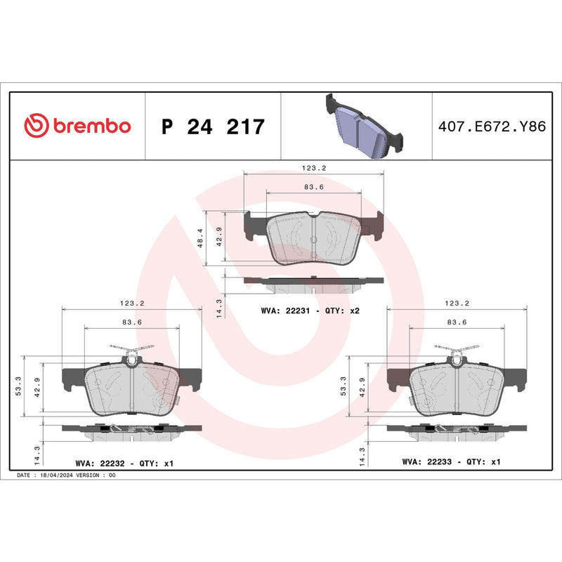 PRIME Low-Met Rear Disc Brake Pad Set - P24217