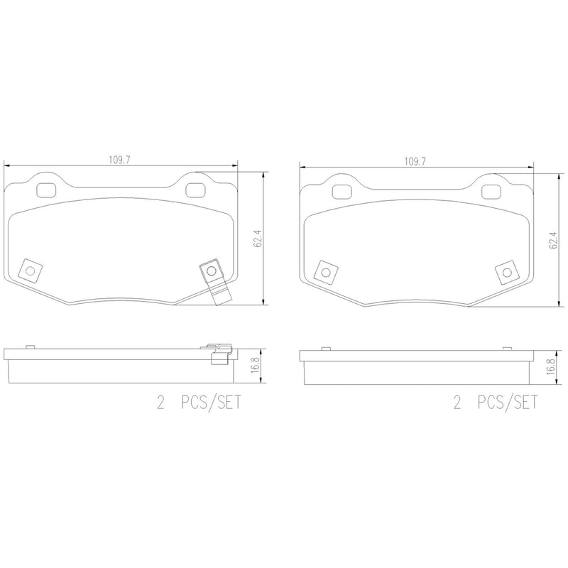 PRIME Low-Met Rear Disc Brake Pad Set - P24239