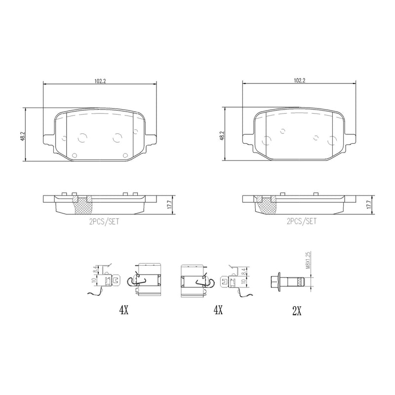 PRIME Low-Met Rear Disc Brake Pad Set - P24249