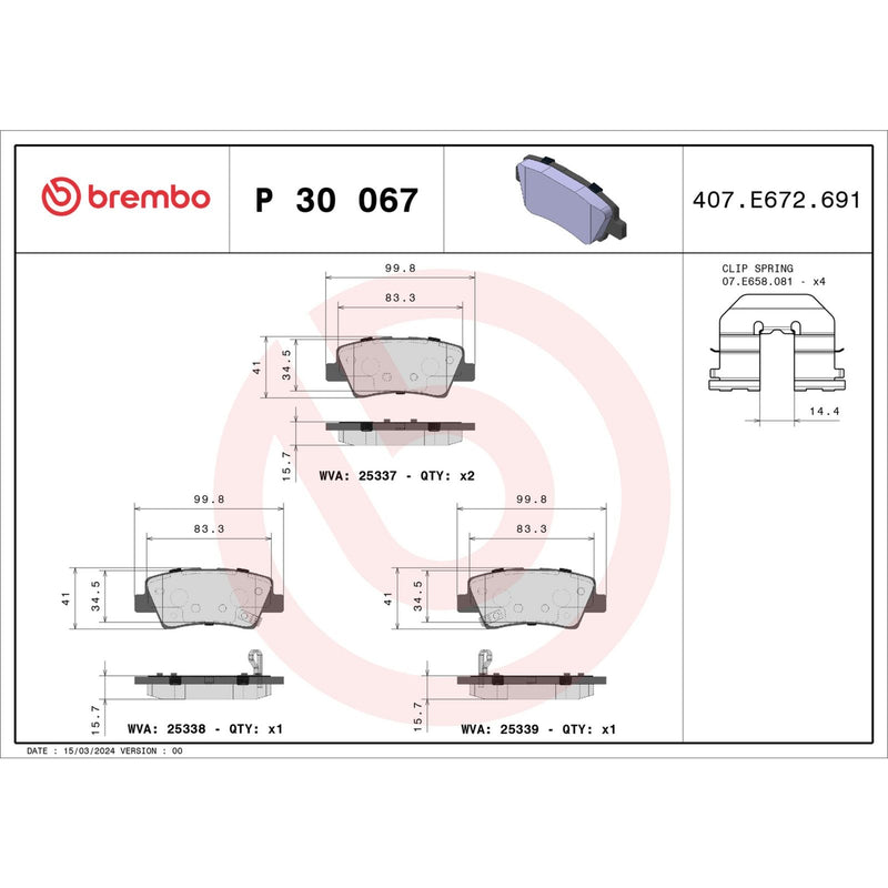 PRIME Low-Met Rear Disc Brake Pad Set - P30067