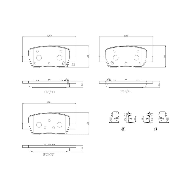 PRIME Low-Met Rear Disc Brake Pad Set - P30141