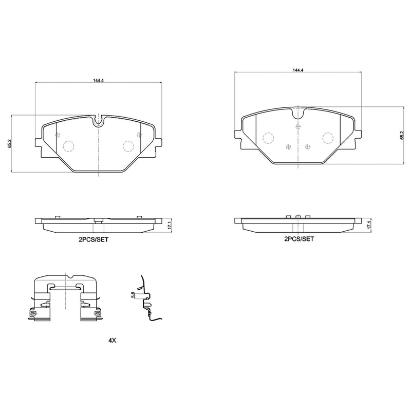 PRIME Low-Met Rear Disc Brake Pad Set - P44032