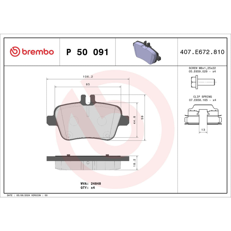 PRIME Low-Met Rear Disc Brake Pad Set - P50091