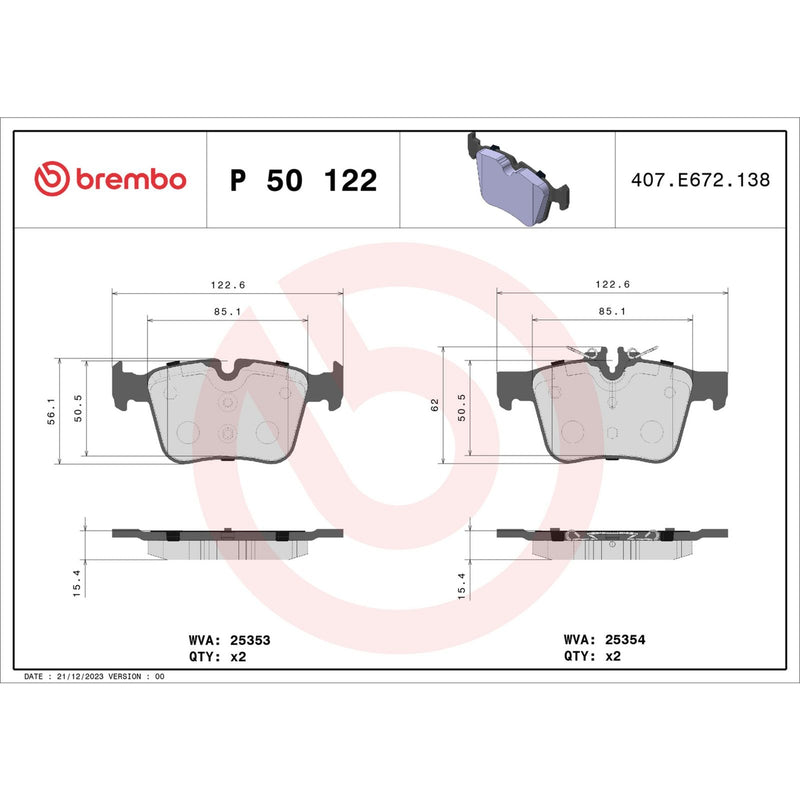PRIME Low-Met Rear Disc Brake Pad Set - P50122