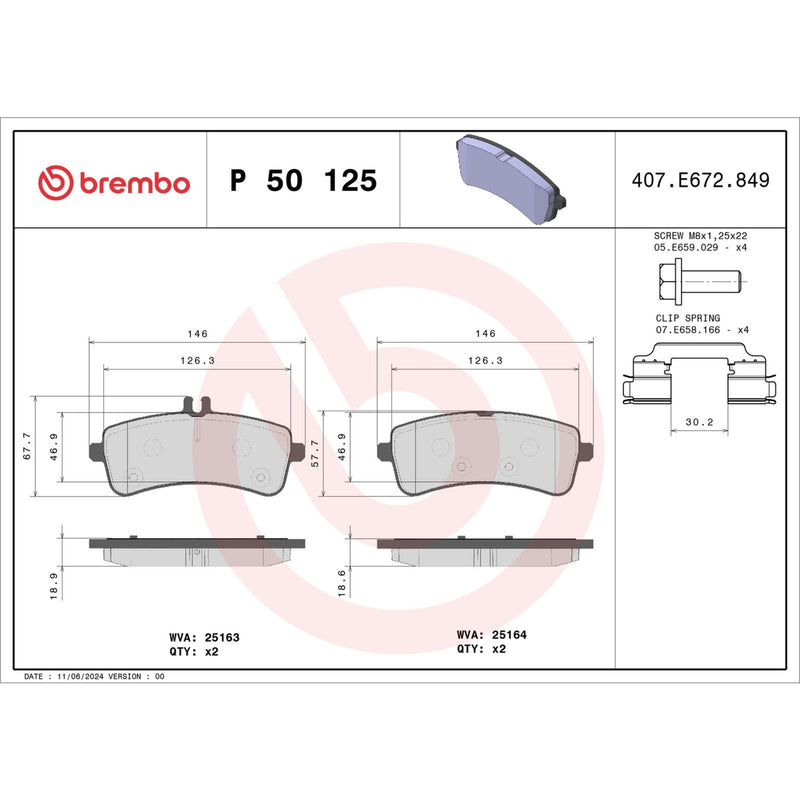 PRIME Low-Met Rear Disc Brake Pad Set - P50125