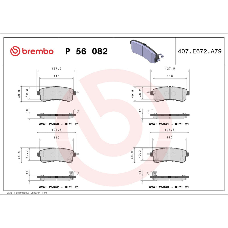 PRIME Low-Met Rear Disc Brake Pad Set - P56082