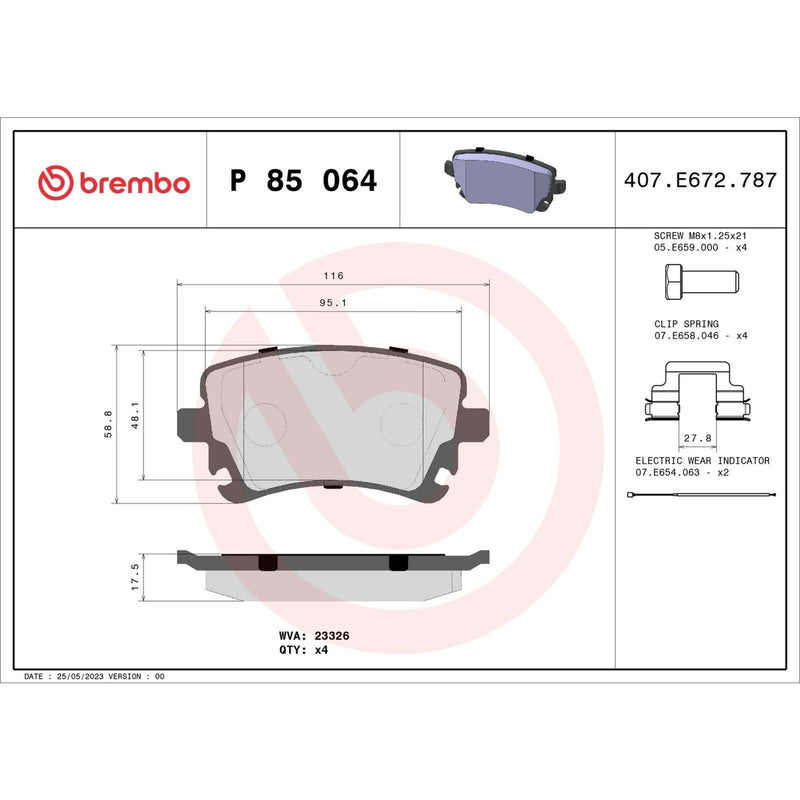 PRIME Low-Met Rear Disc Brake Pad Set - P85064