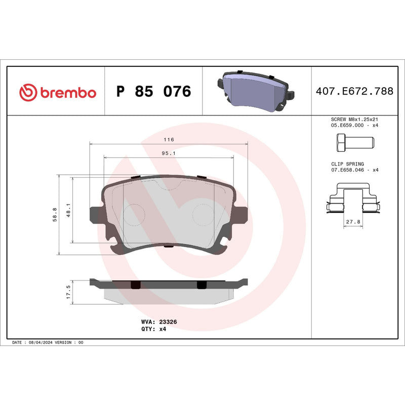 PRIME Low-Met Rear Disc Brake Pad Set - P85076