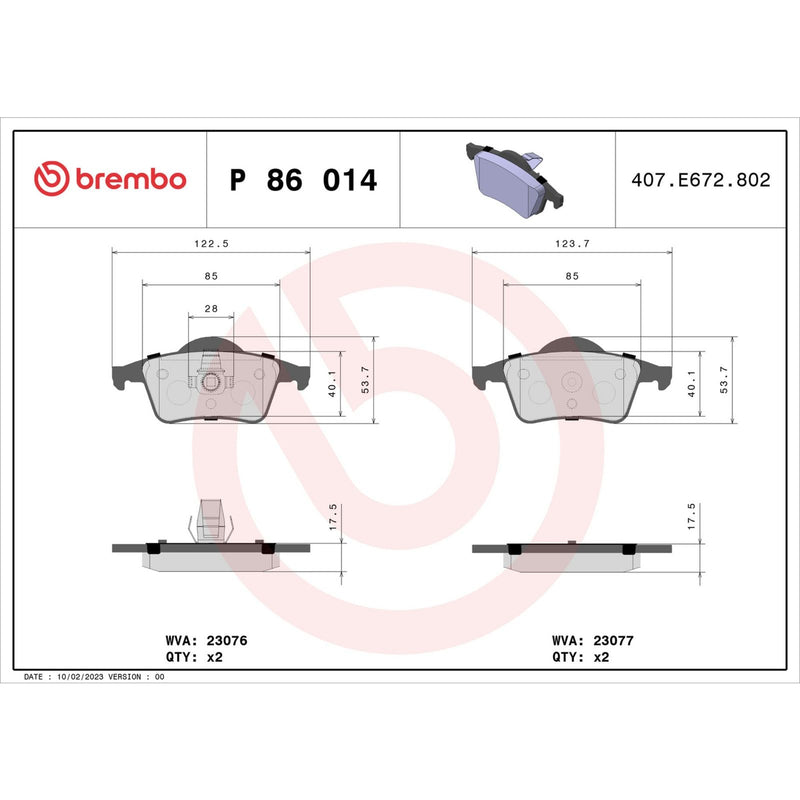 PRIME Low-Met Rear Disc Brake Pad Set - P86014