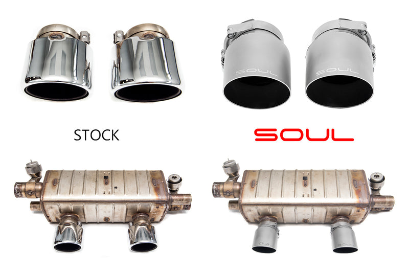 Porsche 991.2 Carrera (with PSE) SOUL Bolt On Exhaust Tips