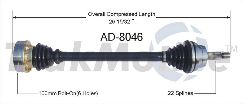 CV Axle Shaft – Front Driver Side