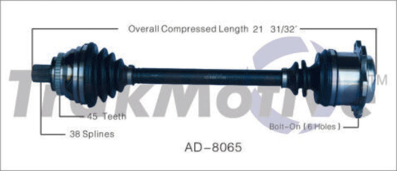 CV Axle Shaft – Front Passenger Side