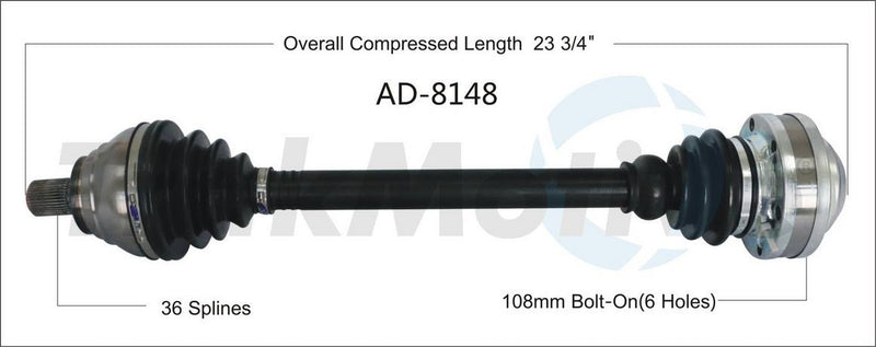 CV Axle Shaft – Front Passenger Side
