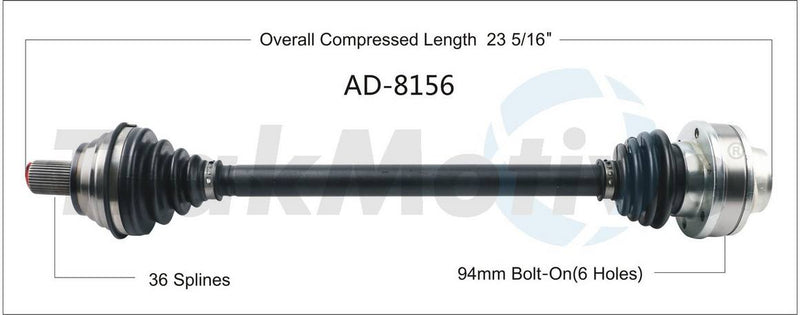 CV Axle Shaft – Rear Driver Side