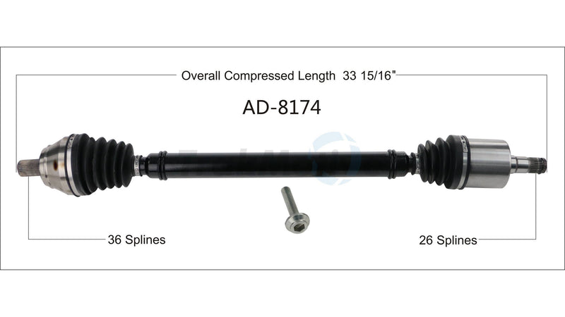 CV Axle Shaft – Front Passenger Side (Updated Design)