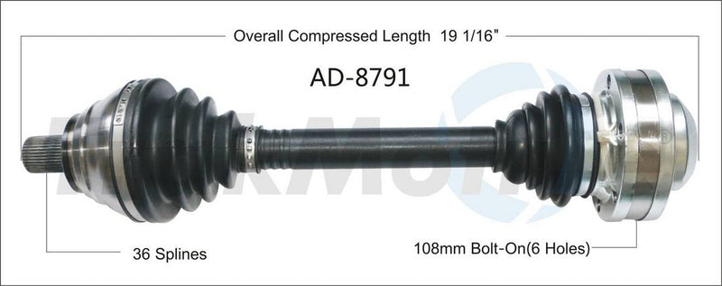 CV Axle Shaft – Front Driver Side