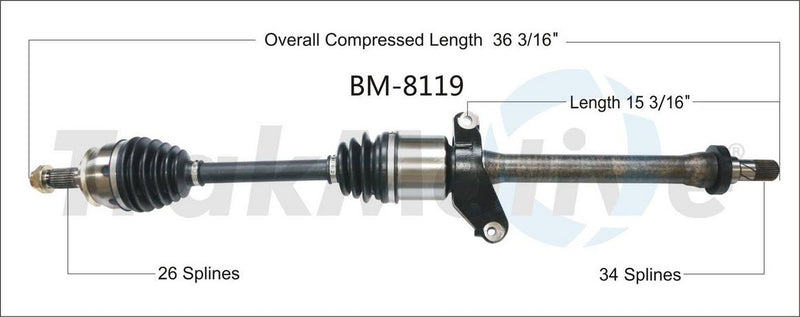 CV Axle Shaft – Front Passenger Side