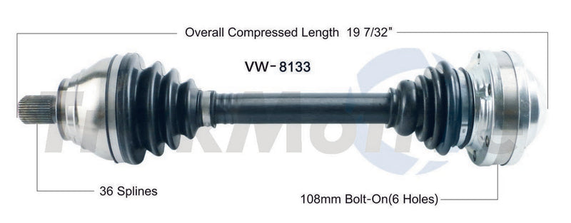 CV Axle Shaft – Front Driver Side