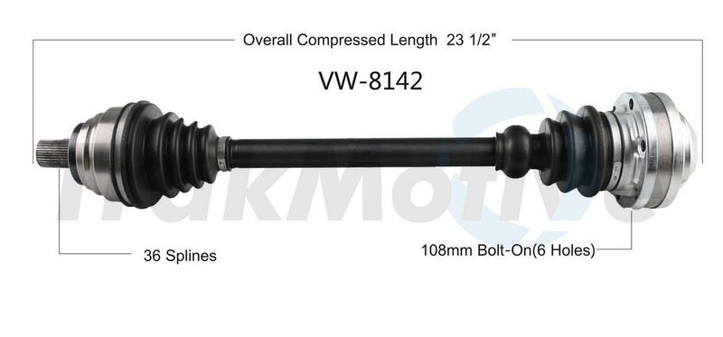 CV Axle Shaft – Front Passenger Side